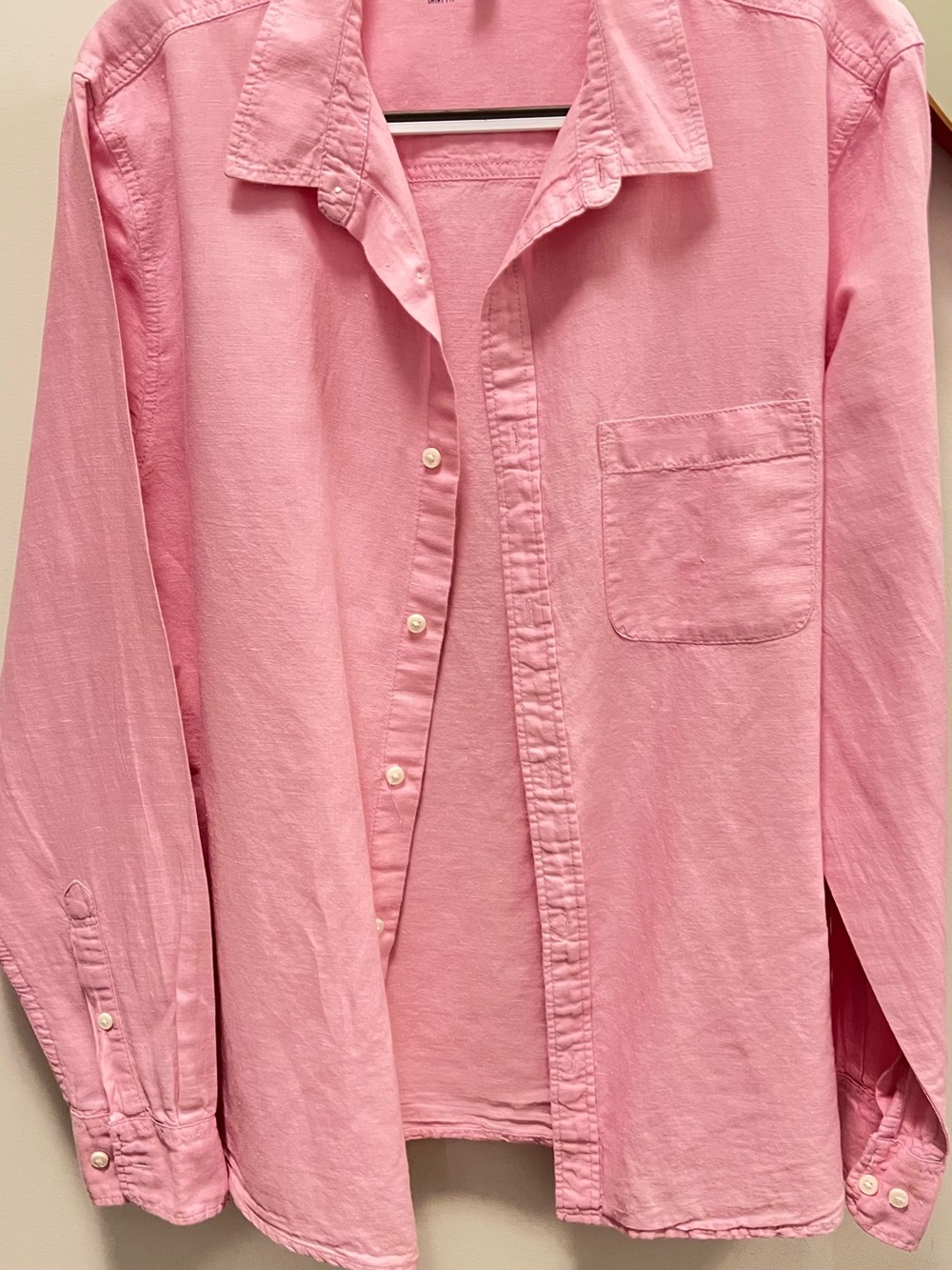 H&M Divided Pink Long-Sleeve Cotton Button-Down Shirt
